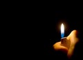 Man`s hand holding a lighter. . Royalty Free Stock Photo