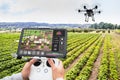 Modern Smart Farming Agriculture Technology At Farm