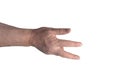 A man`s hand showing different gestures Royalty Free Stock Photo