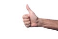 Man`s hand in thumb up gesture Royalty Free Stock Photo