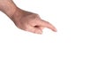 A man`s hand showing different gestures Royalty Free Stock Photo