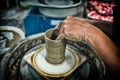 Man`s hands. Potter at work Royalty Free Stock Photo