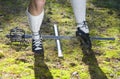 Man's legs in shoes for scottish dancing