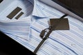 Man's shirt in a gift box Royalty Free Stock Photo