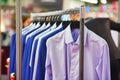 Man's shirts in a shop Royalty Free Stock Photo