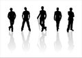 Man's silhouettes Royalty Free Stock Photo