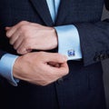 Man`s style. dressing suit shirt and cuffs