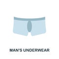 Man\'S Underwear flat icon. Color simple element from clothes collection. Creative Man\'S Underwear icon for web design, templates