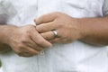 Man's Wedding Ring Royalty Free Stock Photo