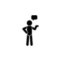 The man says monologue icon. Simple glyph, flat vector of People talk icons for UI and UX, website or mobile application Royalty Free Stock Photo