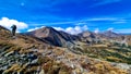 Man on scenic hiking trail leading to mount Haemmerkogel in the Lower Tauern mountain range, Austrian Alps, Europe Royalty Free Stock Photo