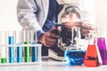 Scientist working in pharmaceutical laboratory Royalty Free Stock Photo