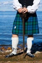 Man in scottish costume with sword