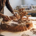 Fluid Landscapes: Carving A Clay Model Of A Tree
