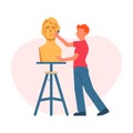 Sculptor Flat Illustration