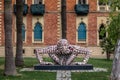 Man Sculpture created by Rabarama Paola Epifani located on the waterfront promenade lungomare - Reggio Calabria, Italy