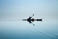 A man in a sea kayak on Lake Baikal Royalty Free Stock Photo