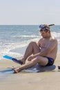 Man at the sea side Royalty Free Stock Photo