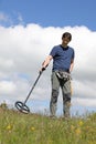 Man using metal detector