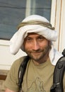 Man in self-made kaffiyeh