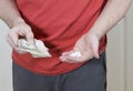 Man is selling drugs. Royalty Free Stock Photo