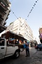 Man selling fruits out of his car in the street in Athens, Greece Royalty Free Stock Photo