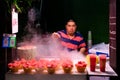 Fruit seller in Ci Qi Kou Old town in Chongqing