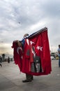 Man selling turkish flags