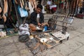 Knife seller in Yemen