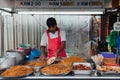 Man sells noodles at the Kimberly Street Market, Penang Royalty Free Stock Photo