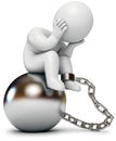 Man shackled, prison inmate Royalty Free Stock Photo