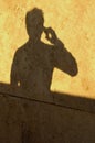 Man Shadow on Phone