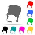 Man shave his face icon. Barber Element multi colored icons for mobile concept and web apps. icon for website design and developme