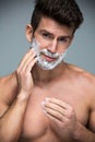 Man shaving Royalty Free Stock Photo