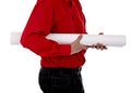 Man in shirt holding blank sign Royalty Free Stock Photo