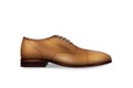 Man shoe realistic icon. Classical male boot with shoelace. Element of men business outfit