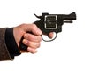 Man shooting a handgun Royalty Free Stock Photo