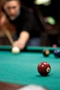 Man Shooting Pool Royalty Free Stock Photo