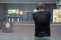 The man at the shooting range. Royalty Free Stock Photo