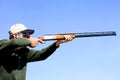 Man Shooting Skeet Royalty Free Stock Photo