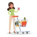 Man shopping. Grocery or fashion store. Customer Royalty Free Stock Photo