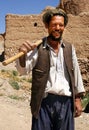 A man with shovel in Bamiyan, Afghanistan