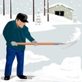 Man shoveling snow