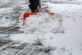 Man shoveling snow Royalty Free Stock Photo