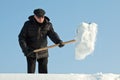 Man shovelling snow