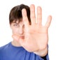 Man show Stop Gesture Royalty Free Stock Photo