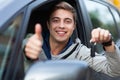 Man showing car key Royalty Free Stock Photo