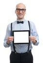 Man showing digital tablet screen Royalty Free Stock Photo