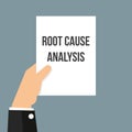 Man showing paper ROOT CAUSE ANALYSIS