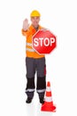 Man Showing Stop Sign Royalty Free Stock Photo